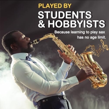 Ktaxon Alto Saxophone Drop E Brass Sax Full Kit for Student Beginners with Carving, Mouthpiece, Carrying Case, Gloves, Cleaning Cloth Bar, Detachable Strap, Shoulder Strap, Reed, Lacquered