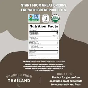 FGO Organic Arrowroot Powder, 32oz - Gluten-Free Thickener