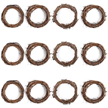 DomeStar 12PCS Grapevine Wreaths for DIY Home Decor