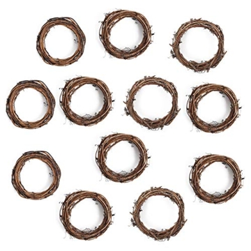 DomeStar 12PCS Grapevine Wreaths for DIY Home Decor