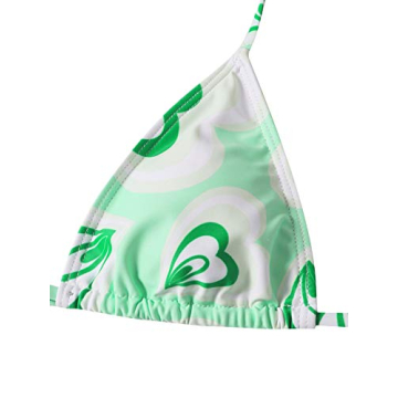 Romwe Women's Triangle Bikini Set with Heart Print & Sarong