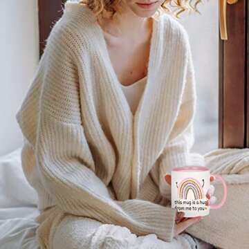 Cabtnca Best Friend Hug Mug - Inspirational Gift for Women