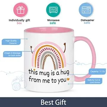 Cabtnca Best Friend Hug Mug - Inspirational Gift for Women