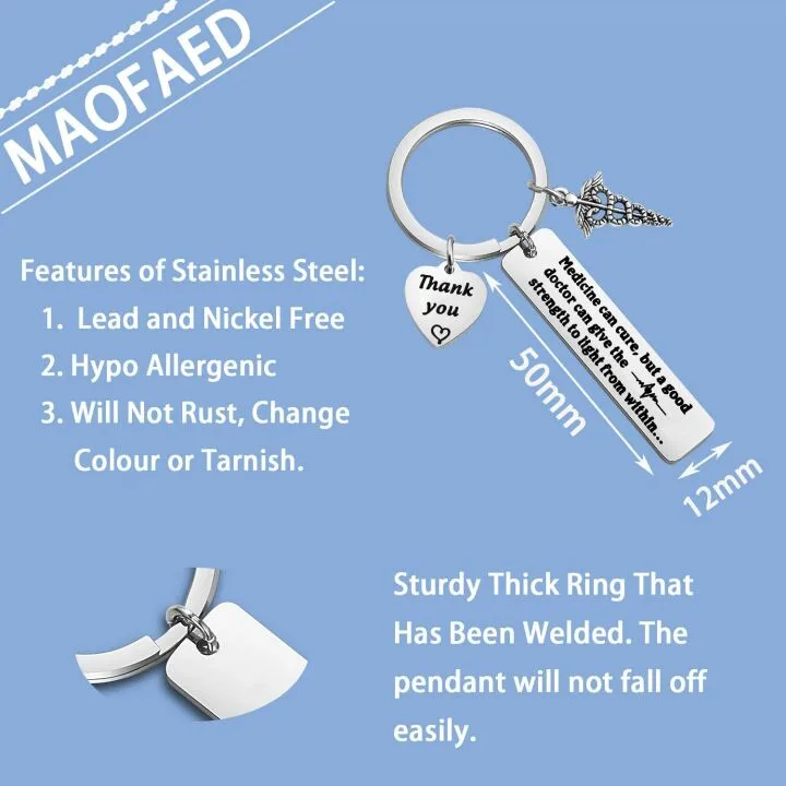 Thank You Keychain for Doctors – MAOFAED Gift