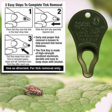 The Original Tick Key - Safe, Portable and Highly Effective Tick Detaching Tool (Olive Green Drab)