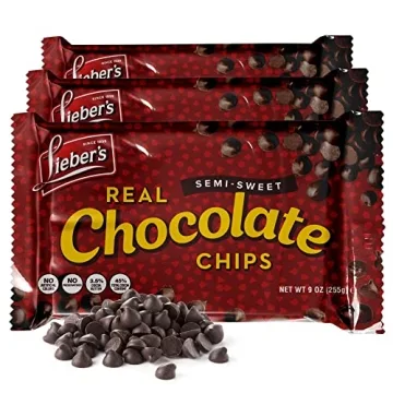 Lieber’s Vegan Semi-Sweet Real Chocolate Chips, 9 oz – Gluten Free, Dairy Free, Kosher Parve, Lo...