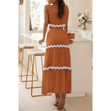 PRETTYGARDEN Women's Summer 2 Piece Beach Outfit Casual Sleeveless Cropped Tank Top High Waisted Max...