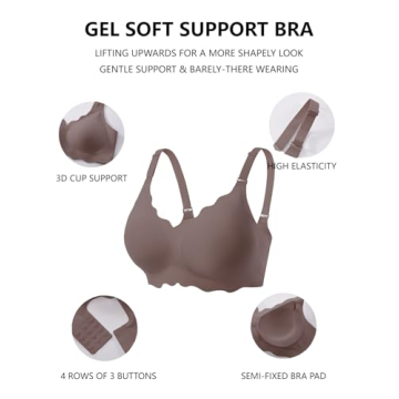 Comfortable COCOMARTS Wireless Jelly Bralette for Women