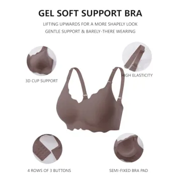 Comfortable COCOMARTS Wireless Jelly Bralette for Women