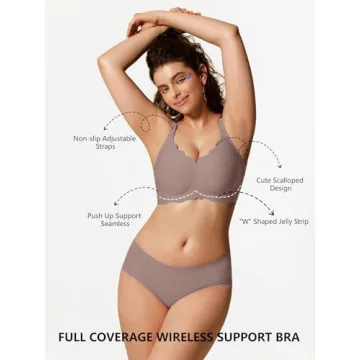 Comfortable COCOMARTS Wireless Jelly Bralette for Women