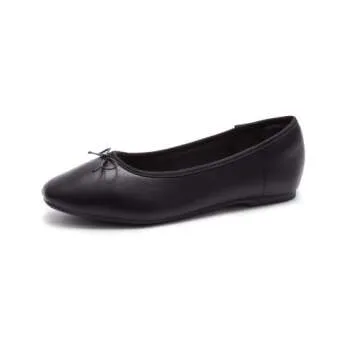 AFEETSING Women's Round Toe Ballet Flats Comfortable Bow Dressy Flats Shoes for Women (A-black2, Numeric_9)