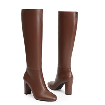 Stylish Modatope Knee High Chunky Heel Boots for Women