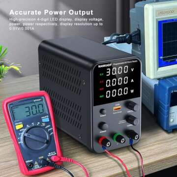 NANKADF 30V 10A DC Power Supply - Precision Testing Bench Supply with USB Charging