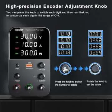 NANKADF DC Power Supply Variable with Fast Charging