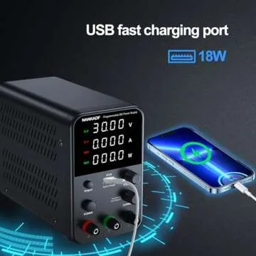 NANKADF DC Power Supply Variable with Fast Charging