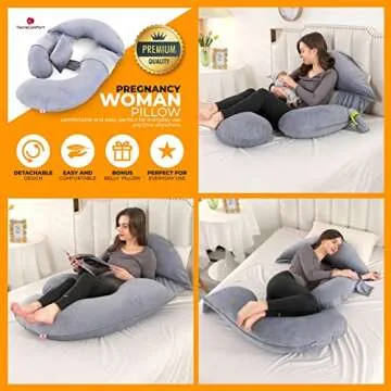 TwinsComfort Full Pregnancy Pillow for Expecting Moms