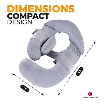 TwinsComfort Full Pregnancy Pillow for Expecting Moms