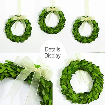 Elegant Mini Boxwood Wreaths for Home Decor Gift