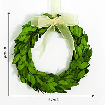 Elegant Mini Boxwood Wreaths for Home Decor Gift