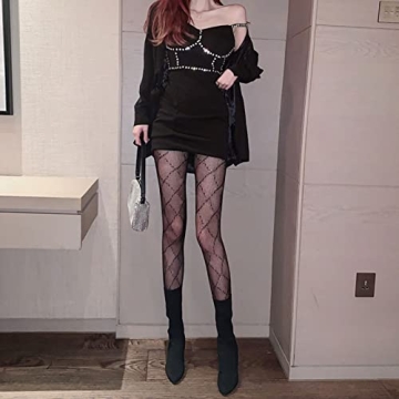 Echpzed Stylish Fishnet Tights for Women High Waist