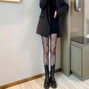 Echpzed Stylish Fishnet Tights for Women High Waist