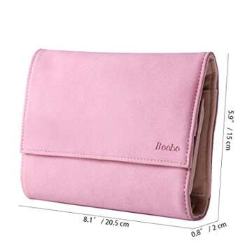 Becko US Jewelry Organizer Roll Travel Jewel Bag case for Multiple Necklaces, Rings, Bracelets, Supp...