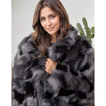 Tngan Faux Fur Leopard Print Coat Perfect for Winter