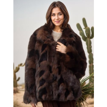 Tngan Faux Fur Leopard Print Coat Perfect for Winter