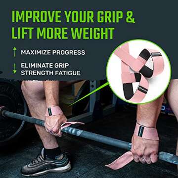 Gradient Fitness Lifting Straps | Wrist Straps for Weightlifting, Deadlift Straps,Lifting Straps for weightlifting,Straps for weight lifting,Weight Lifting Straps for Men/Women,Gym Lifting Grips (P)