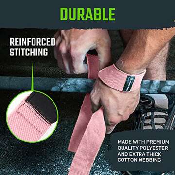 Gradient Fitness Lifting Straps | Wrist Straps for Weightlifting, Deadlift Straps,Lifting Straps for weightlifting,Straps for weight lifting,Weight Lifting Straps for Men/Women,Gym Lifting Grips (P)