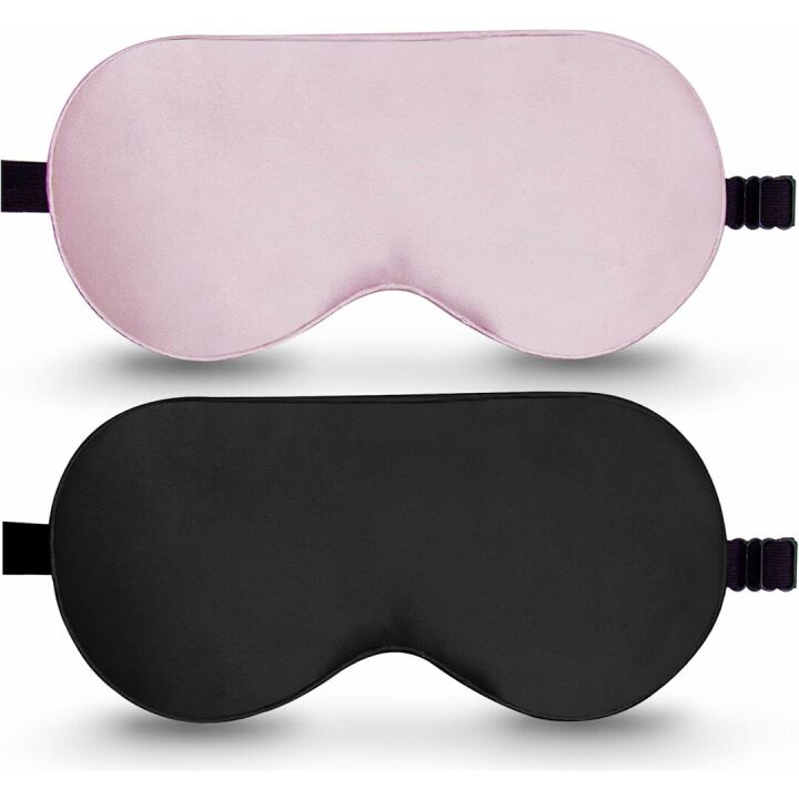 Pure Silk Eye Mask 2 Pack with Adjustable Strap