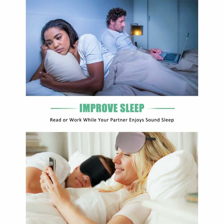 Pure Silk Eye Mask 2 Pack with Adjustable Strap