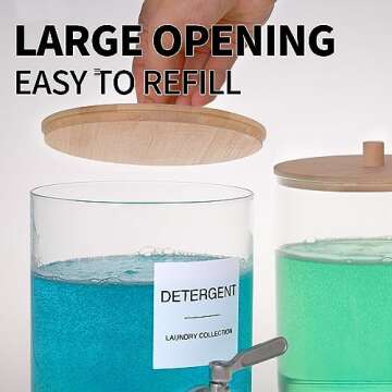 Laundry Detergent Dispenser Glass Jars for Stylish Storage