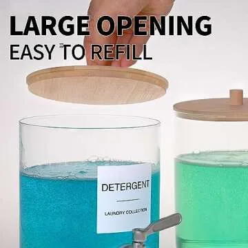 Laundry Detergent Dispenser Glass Jars for Stylish Storage