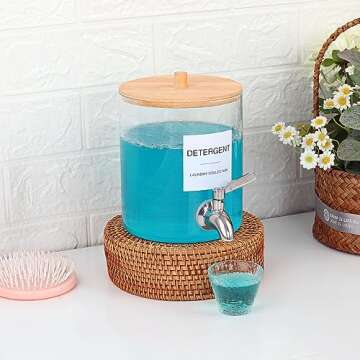 Laundry Detergent Dispenser Glass Jars for Stylish Storage