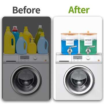 Laundry Detergent Dispenser Glass Jars for Stylish Storage