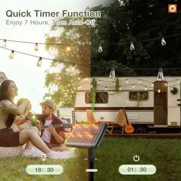 54 FT Solar String Lights with Remote Control & USB Charging
