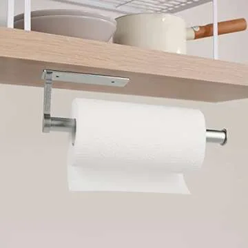 Under Cabinet Bulk- Self-Adhesive,Paper Towel Holder Wall Mount Both Available in Adhesive and Screws,Stainless Steel, Sturdy and Durable