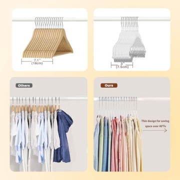 Wellong Baby Clothes Hangers - 14 Pack Velvet Clips