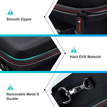 XANAD Black Case for Sony Alpha ZV-E10/ZV-E10L/ ZV-1/ZV-1F Camera Vlogger Accessory Kit Tripod (GP-VPT2 BT) and Microphone - With Shoulder Strap