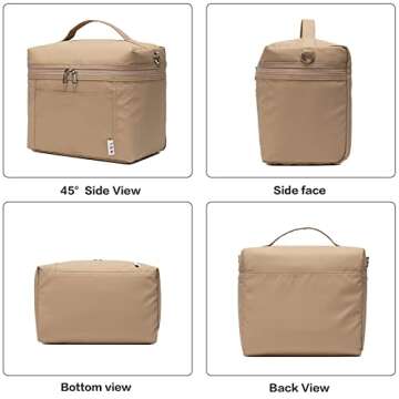 NOL Natural Organic Lifestyle Insulated Lunch Bags for Women Cooler Bag Lightweight Nylon Waterproof...