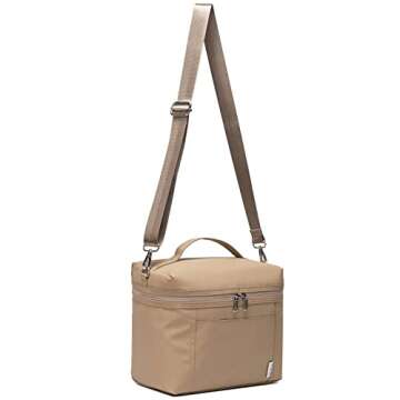 NOL Natural Organic Lifestyle Insulated Lunch Bags for Women Cooler Bag Lightweight Nylon Waterproof Lunch Box For Work