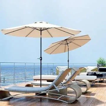 Greesum 9FT Patio Umbrella with Crank & Tilt for Outdoors