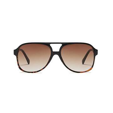 Freckles Mark Vintage Retro 70s Sunglasses for Women Men Classic Large Square Aviator Trendy Glasses...