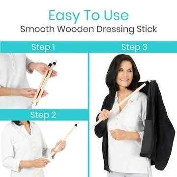 Vive Dressing Stick for Seniors - Easy Dressing Aid for Mobility