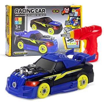 Racing Car Toy with Drill - STEM Educational Fun