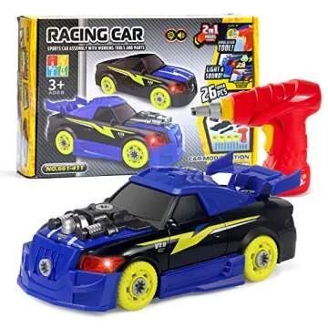 Racing Car Toy with Drill - STEM Educational Fun