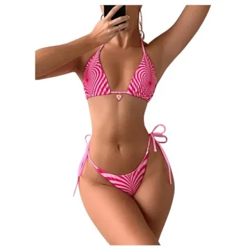 Stylish GORGLITTER Y2K Heart Print Bikini Set for Summer Fun