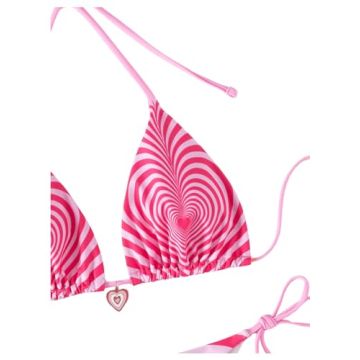 Stylish GORGLITTER Y2K Heart Print Bikini Set for Summer Fun
