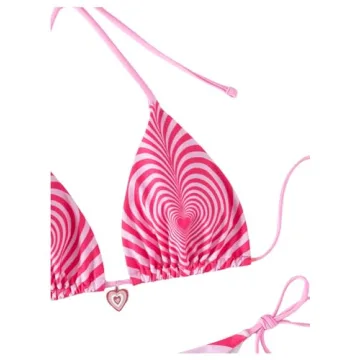 Stylish GORGLITTER Y2K Heart Print Bikini Set for Summer Fun
